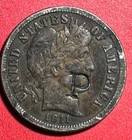 1911 US Barber SILVER Dime "Philadelphia" Mint! XF Details! "P" Counterstamped!