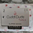 CuddlDuds 2 Pack PlushFill Girls Slipper Socks White PinkUnicorn Size 4-10 New   — photo 2