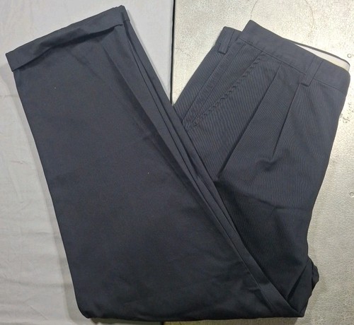 Vintage marineblaue Herrenhose Größe 36 x 30 lässig oder elegant plissiert vorne ENTENKOPF - Bild 6 von 11