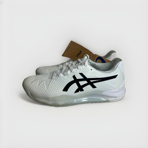 Size 7.5 - ASICS Gel Resolution 8 White Black - Picture 1 of 6