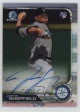 2019 Bowman Chrome Chrome Rookie Auto Justus Sheffield #CRA-JS Auto 4m4