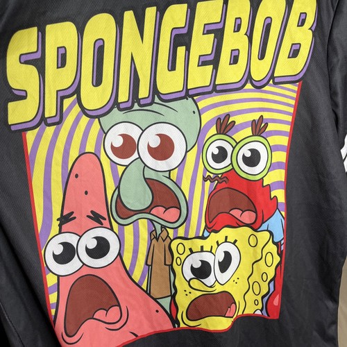 SpongeBob SquarePants Baseball Jersey Mens Large Nickelodeon - Picture 6 of 6