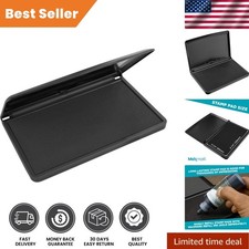 Versatile 3.5" x 6.25" Black Ink Stamp Pad for Any Water-Based Ink