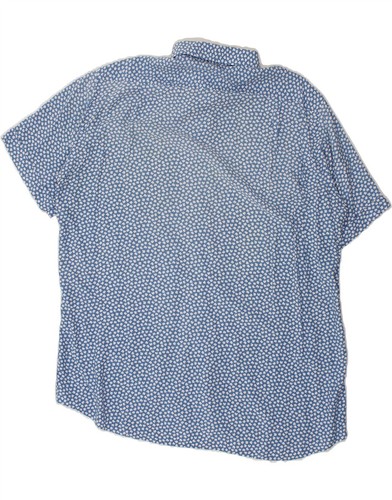 CAMEL Mens Short Sleeve Shirt XL Blue Floral CB11 - Picture 2 of 3