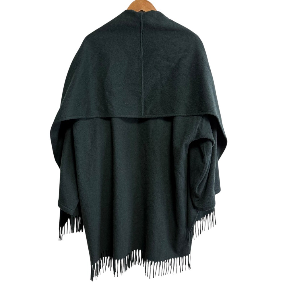 小物 vintage made in italy feragamo cashmere Salvatore Ferragamo 100% Cashmere Fringe Poncho Long Coat