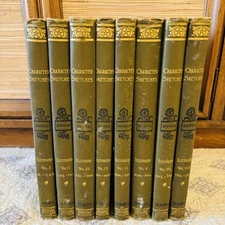 Character Sketches 1902 Romance Fiction Drama Brewer Antique 8 Vol Book Set
