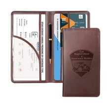 CoBak Premium Faux Leather Car Document Holder with Magnetic Closure and 6 Co...
