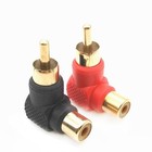 20 PCS / 10 coppie L Lotus RCA gomito adattatore audio maschio femmina