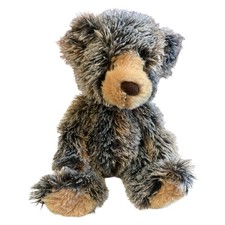 Aurora Teddy Bear Plush Brindle Brown Gray Soft Stuffed Animal Toy Fuzzy 12
