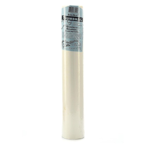 Sun-Glo Miniatur-Skizzenpapier Rollen weiß 8 Pfund 14 Zoll X 50 Yd. Rolle (35WR14...