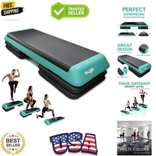 Adjustable Aerobic Step Platform with 4 Risers for Ultimate Workout Versatility