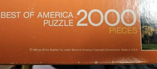 MB Sunrise Landscape Best of America 2000 Piece Jigsaw Puzzle 4185-13 NOS 1982 - Picture 5 of 5
