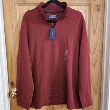 Club Room Sweater Men's XL Red 1/4 Zip Mock Neck Ribbed Long Sleeve Pullover NWT