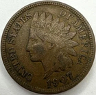 1907 Indian Head Cent Exact Coin Imaged #IND2245