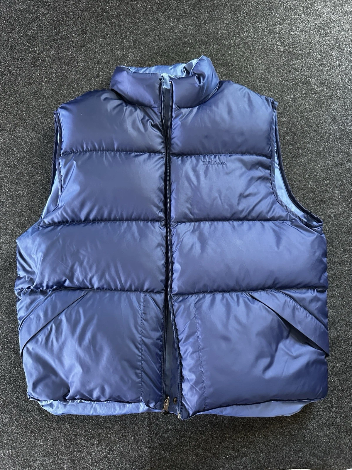 Men's Vintage L.L. Bean Blue Goose Down Insulated Reversible Vest size XL
Opens in a new window or t