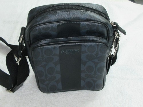 Coach Schultertasche, 9 Zoll x 6 Zoll x 3 Zoll, schwarz/blau, Riemen - Bild 6 von 14