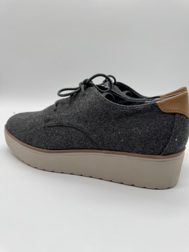 Dr. Scholl's Lillian Wedge Oxford Lace Up Round Toe Grey Womens Comfort Shoe 9.5 - Picture 5 of 9