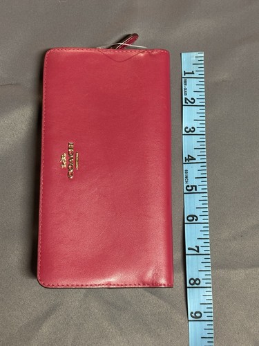 Coach Leder Lang Geldbörse Magenta. 8 Zoll Lang X 4 Zoll Groß - Bild 7 von 9