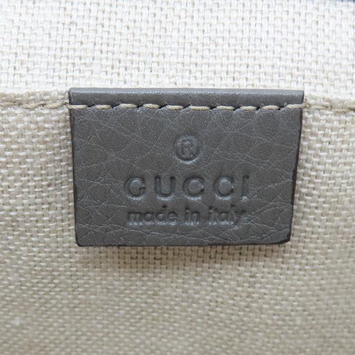 Bolso sin asas de noche GUCCI Greenwich piel de becerro gris 268748 - Imagen 6 de 17
