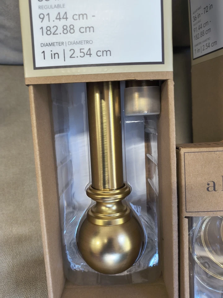 3- Wallace 72 «до 144» матовый золотой стальной занавески род с флеронами и 30 крючков - Изображение 3 из 4