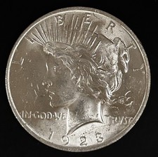 1923 $1 Peace Dollar Gorgeous BU! - 25500