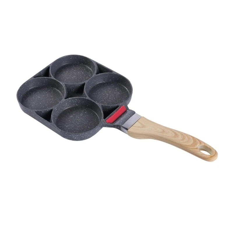 Aluminum Breakfast Pans Frying Pans with 4 Holes Nonstick Eggs Pancake Cookwares