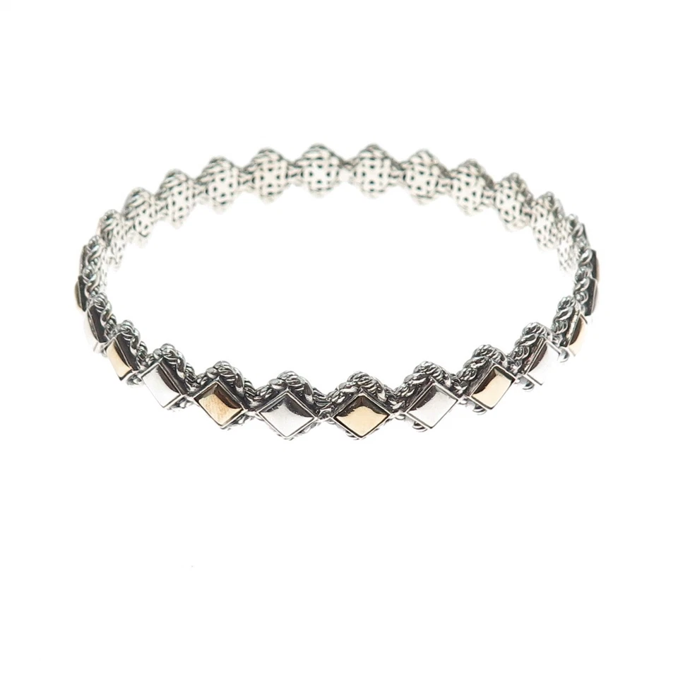 Браслет браслет JAI by John Hardy золото 14 карат серебро 925 пробы 8 дюймов - Изображение 3 из 4