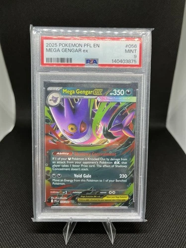 Pokémon Mega Gengar ex 056/094 Phantasmal Flames Double Rare Holo PSA 9 2025