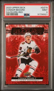 2023 Upper Deck Dazzlers Connor Bedard Red #DZ79 PSA 9 - Color Match