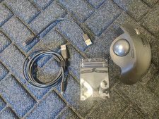 Logitech MX Ergo Wireless Trackball Mouse w/ Receiver/Dongle  2 Charging Cables