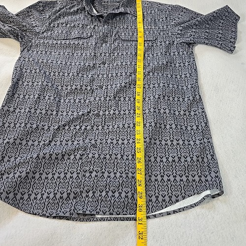 Ariat Tek Camicia Uomo Bottoni Piccole Tasche Ventilate Grigio - Foto 7 di 9