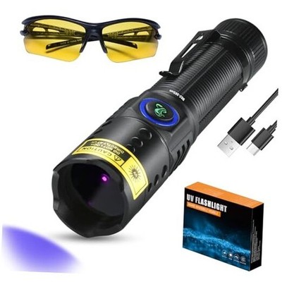  UV Flashlight 365nm Black Light - Mini & Powerful LED Ultraviolet Blacklight 