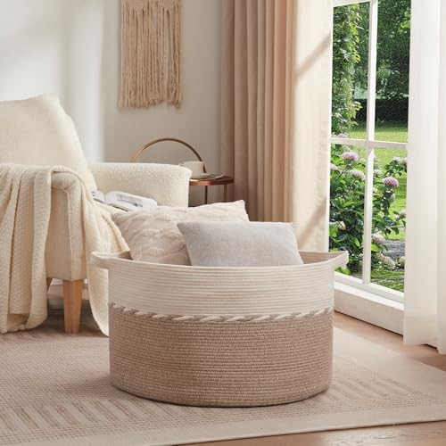 125L extra großer Deckenkorb, 25" x 16", Jumbo Wäschekorb, Baumwollseil - Bild 7 von 8