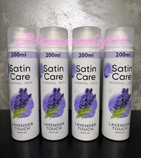 4 x 200ml Gillette Satin Care Lavender Touch Shave Gel For Normal Skin 31.24 per litre