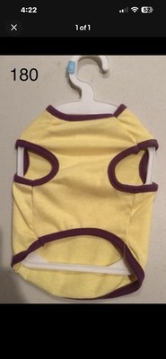 Grreat Choice Puppy Dog Apparel 2 Color Tank Small Yellow / Purple NEW NO TAGS