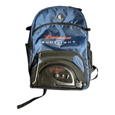 Budweiser Bud Light Logo  Zip off AM/FM Radio Zoo Bags Backpack Blue Black