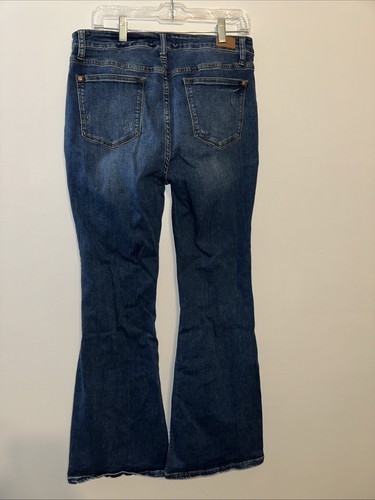 Judy Blue Flare Fit Jeans 13/31 Stretch Dark Wash High Rise Denim - Picture 2 of 2