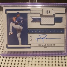 Kumar Rocker Auto Patch #’d/49  2023 National Treasures ⚾️Texas Rangers Prospect