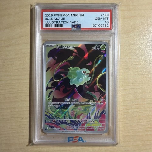 2025 POKEMON MEG EN-MEGA EVOLUTION ILLUSTRATION RARE #133 BULBASAUR PSA 10