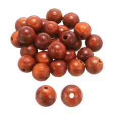 100pcs 6mm Red Rosewood Round Polished Wooden Loose Beads for Craft