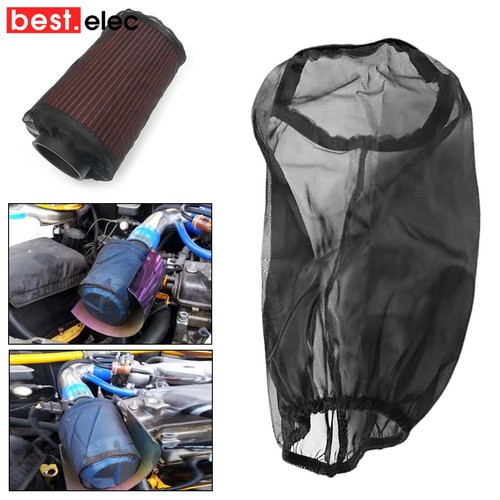 Universal Black Water Guard Cold Air Intake Pre-Filter Cone Filter Cover Large - Bild 1 von 9