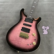 Exclusive PRS Lavender Pink Electric Guitar:H-S-HPickup Gold Parts,Tremolo 