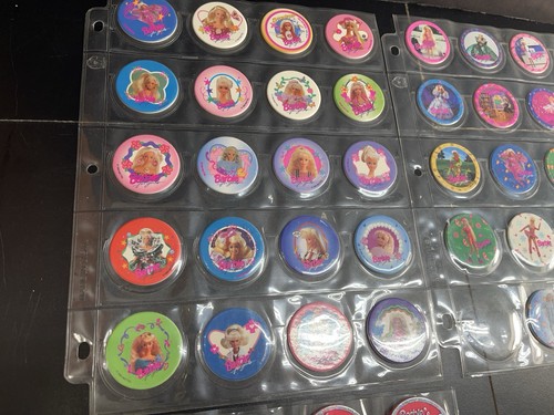 1995 Barbie Pogs lot multiple binder pages 8 Slammers Baywatch - Picture 2 of 17