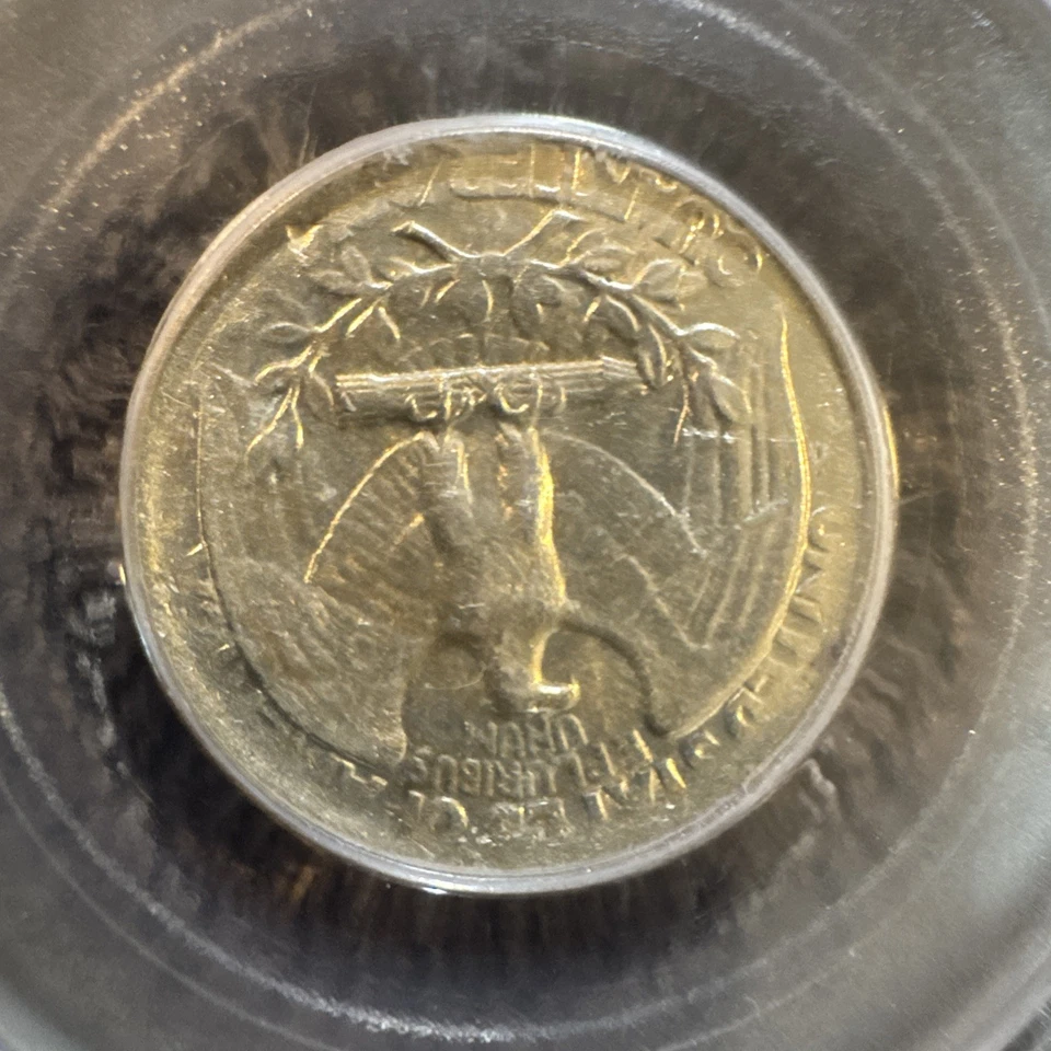 1964 25c Struck On Rolled Thin Planchet 18%LIGHT-78.7 GRS Au58 MINT ERROR COIN - Image 4 of 4