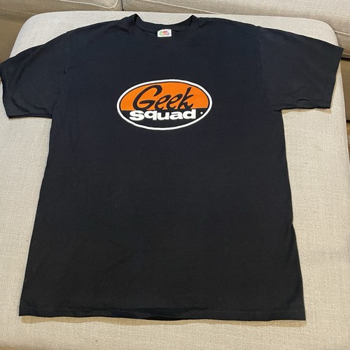 Camisa Geek Squad Adulto Grande Negra Gráfica Camiseta Empleado Best Buy Y2K - Imagen 1 de 13