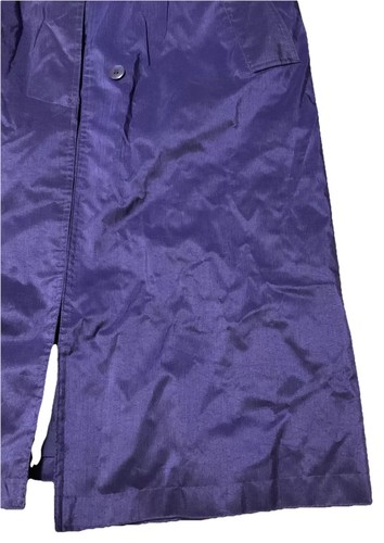 Vintage GALLERY Trench Coat Long Rain Jacket Women’s Size 2 Purple Lined - Picture 2 of 15