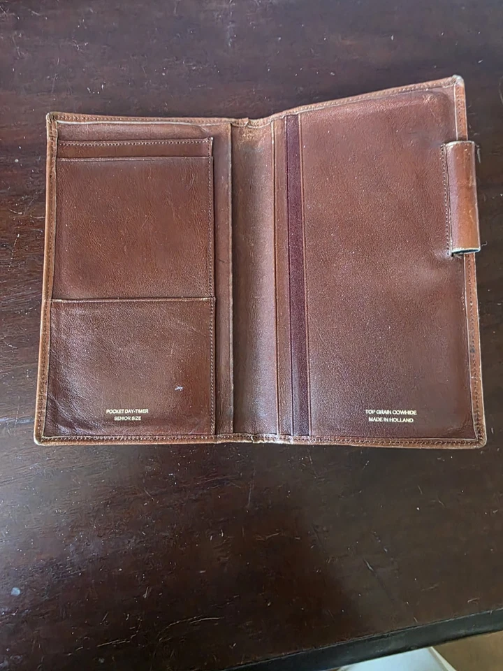 Lote de 2 fundas de cuero vintage para un cuaderno, planificador o pasaporte. Foto 3 de 4