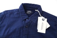 Scotch & Soda Ams Blauw Herren Hemd S Blau Slim Fit Reine Baumwolle Kariert Lang