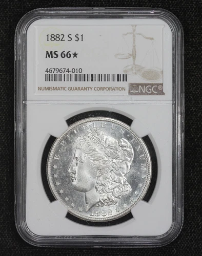 1882-S Morgan Dollar NGC MS66 Star Obverse Proof-Like 4XXY