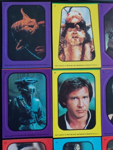 1983 Topps Star Wars Return of the Jedi Series 1 Complete 33 Sticker Card Set!!! - Picture 4 of 12